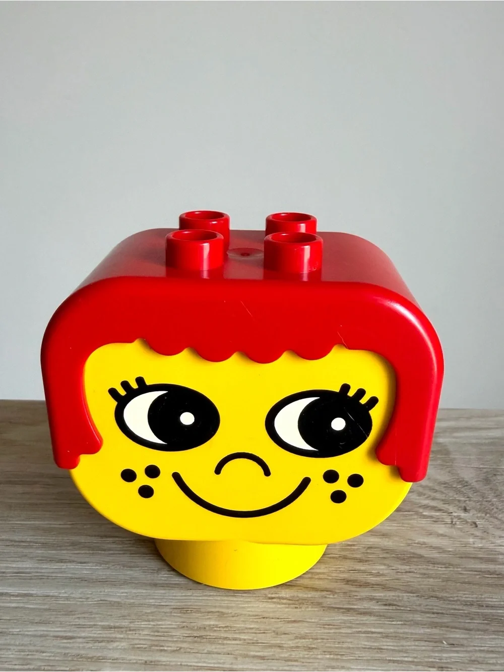 Vintage LEGO DUPLO Large Head Face Building Blocks Rabbit Dog Girl Cat Set of 4